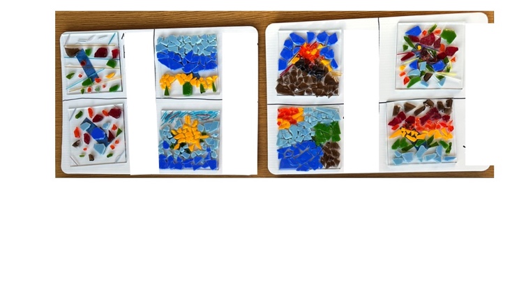 A group of colorful pieces of glass

Description automatically generated